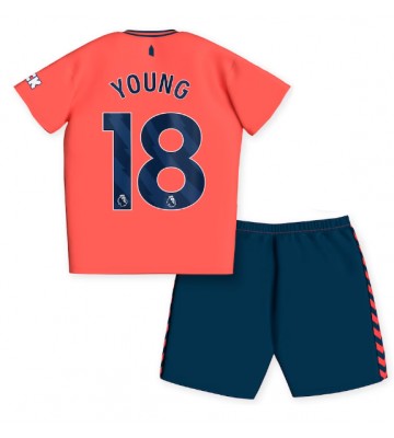 Maillot de foot Everton Ashley Young #18 Extérieur enfant 2023-24 Manches Courte (+ pantalon court)
